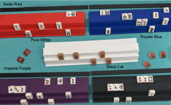 BLUE STYRENE DOUBLE SIAMESE RACKS with Asian Pusher - Image 2
